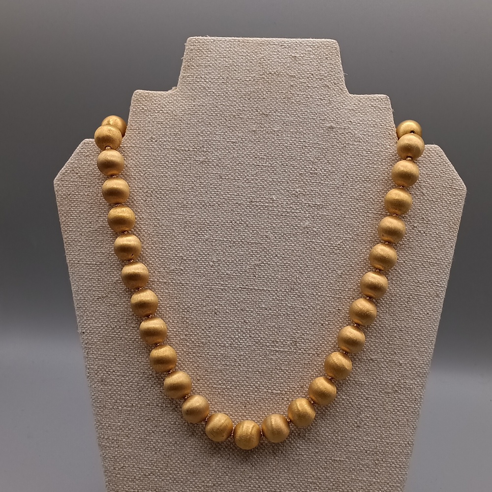 Vendome Brushed Goldtone Beaded Necklace